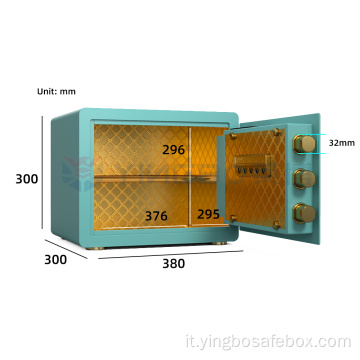 Blue Color Mini Safes Hotel Safe Security Box